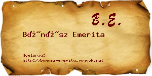 Bánász Emerita névjegykártya